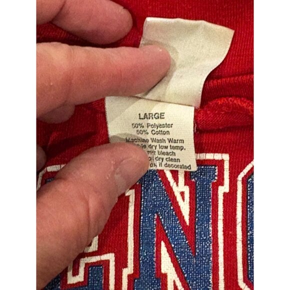 Vintage 80's Logo 7 New England Patriots 3/4 Short Sleeve Shirt Red Men's Large - Picture 8 of 9